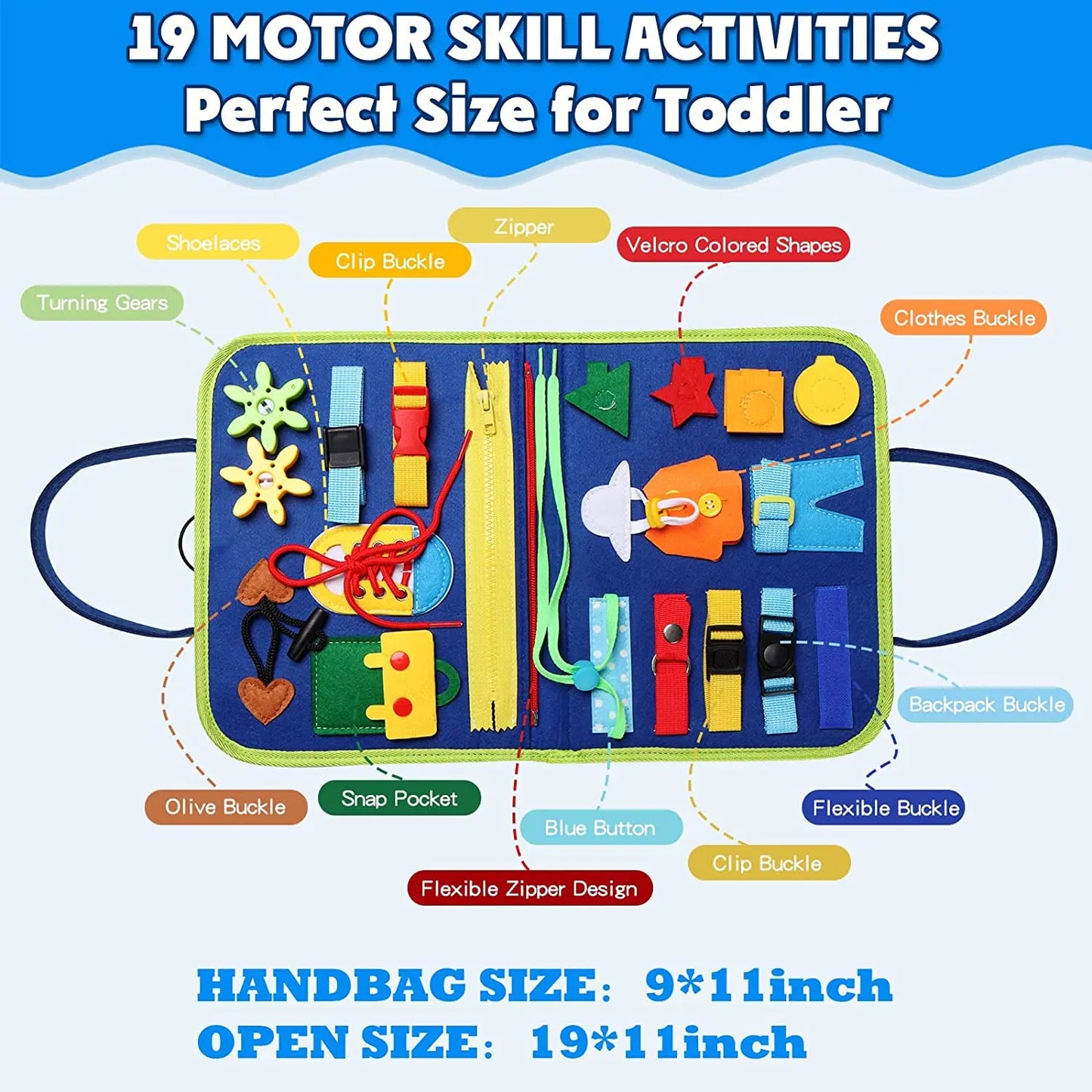 Montessori Busy Board Sensory Activity for Kids