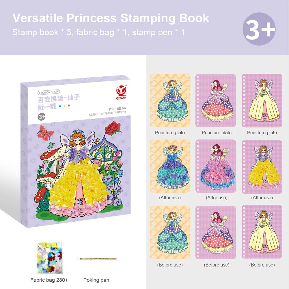 DIY Princess Dress Up Sticker Creative Art Toy
